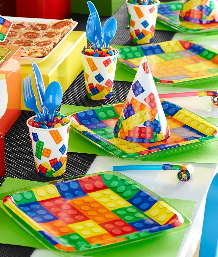 Building Block Party Supplies, Decorations & Balloons